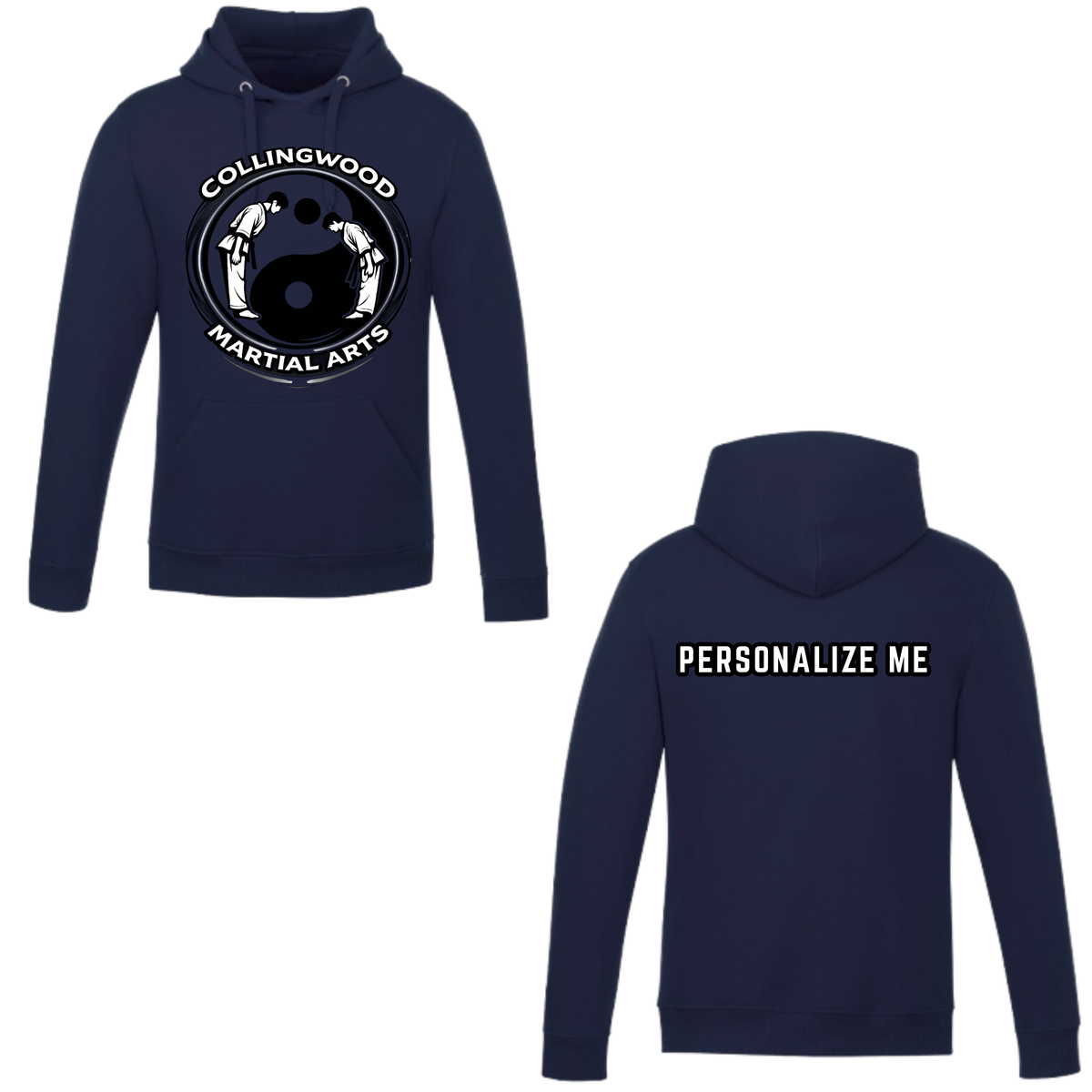 CMAC Hooded Sweatshirt - Oversize Logo /  Personalized - Navy