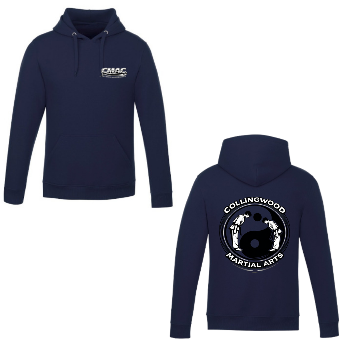CMAC Hooded Sweatshirt - Mini Dual Logo /  Non-Personalized - Navy