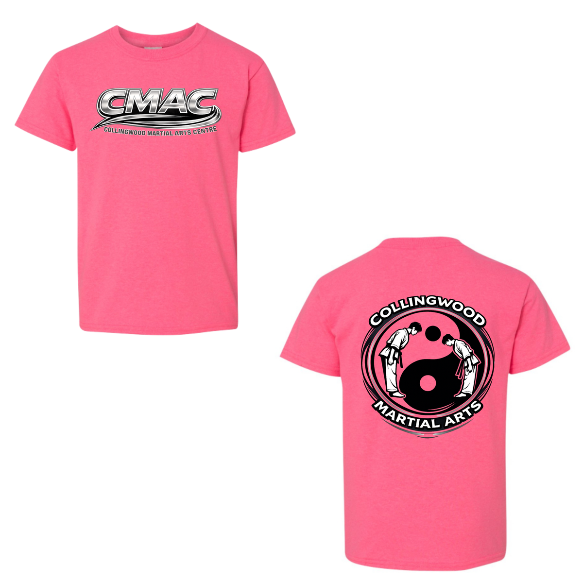 CMAC Short Sleeve Shirt - Dual Logo / Neon Pink