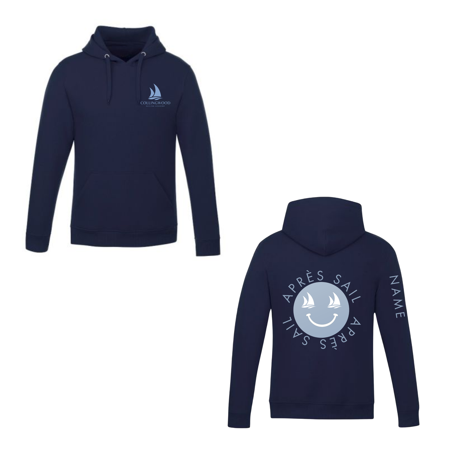 CSA Aprés Sail Hooded Sweatshirt - Navy / Light Blue