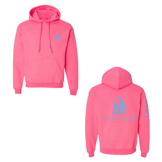 CSA Hooded Sweatshirt - Intense Pink / Light Blue