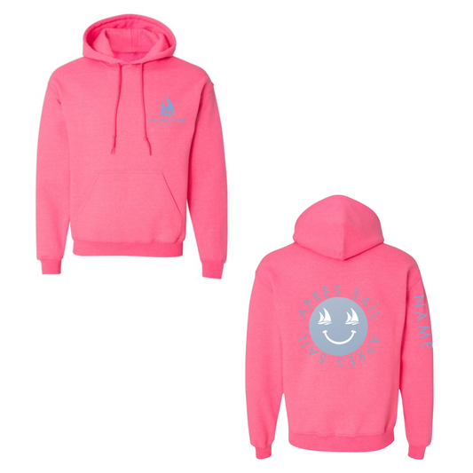CSA Aprés Sail Hooded Sweatshirt - Intense Pink / Light Blue
