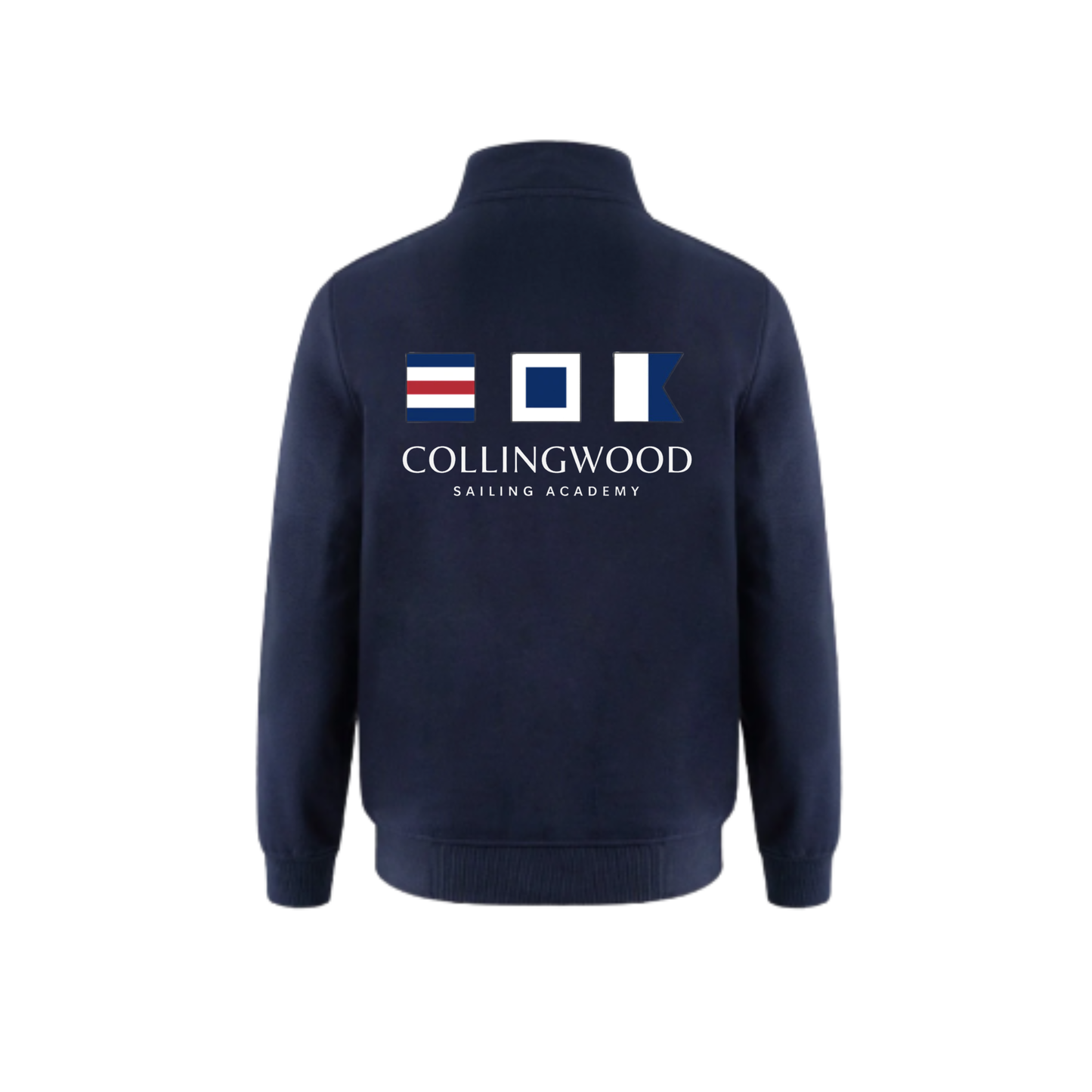 CSA Nautical Flags Quarter Zip Sweatshirt - Navy / White