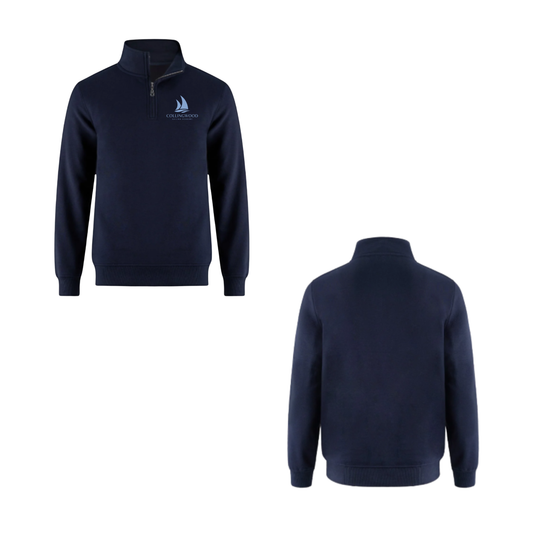 CSA Logo Quarter Zip Sweatshirt - Navy / Light Blue