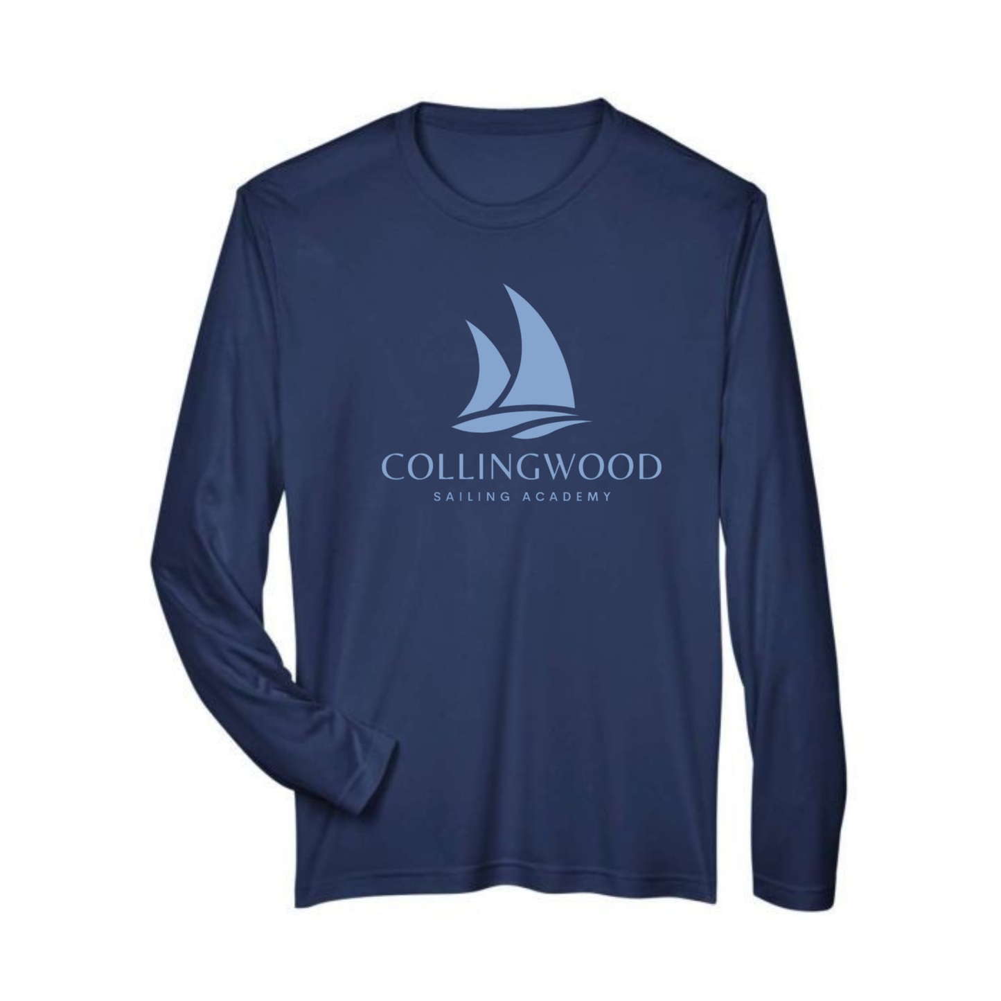 CSA 2004 Nautical Flags Large Logo Quick Dry Long Sleeve Shirt - Navy / Light Blue