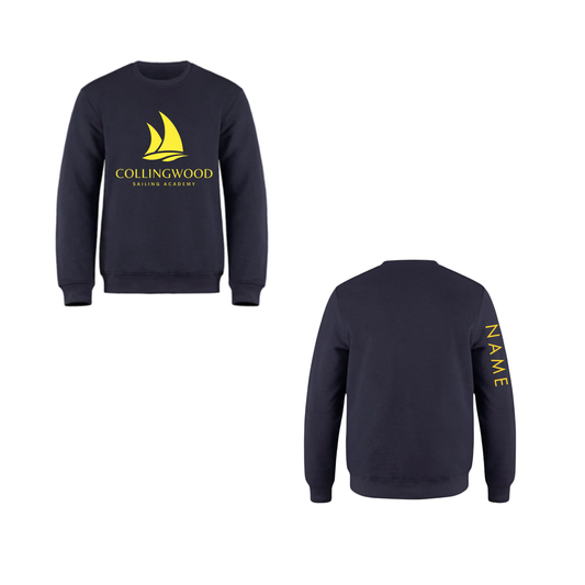CSA Large Logo Crewneck Sweatshirt - Navy / Yellow