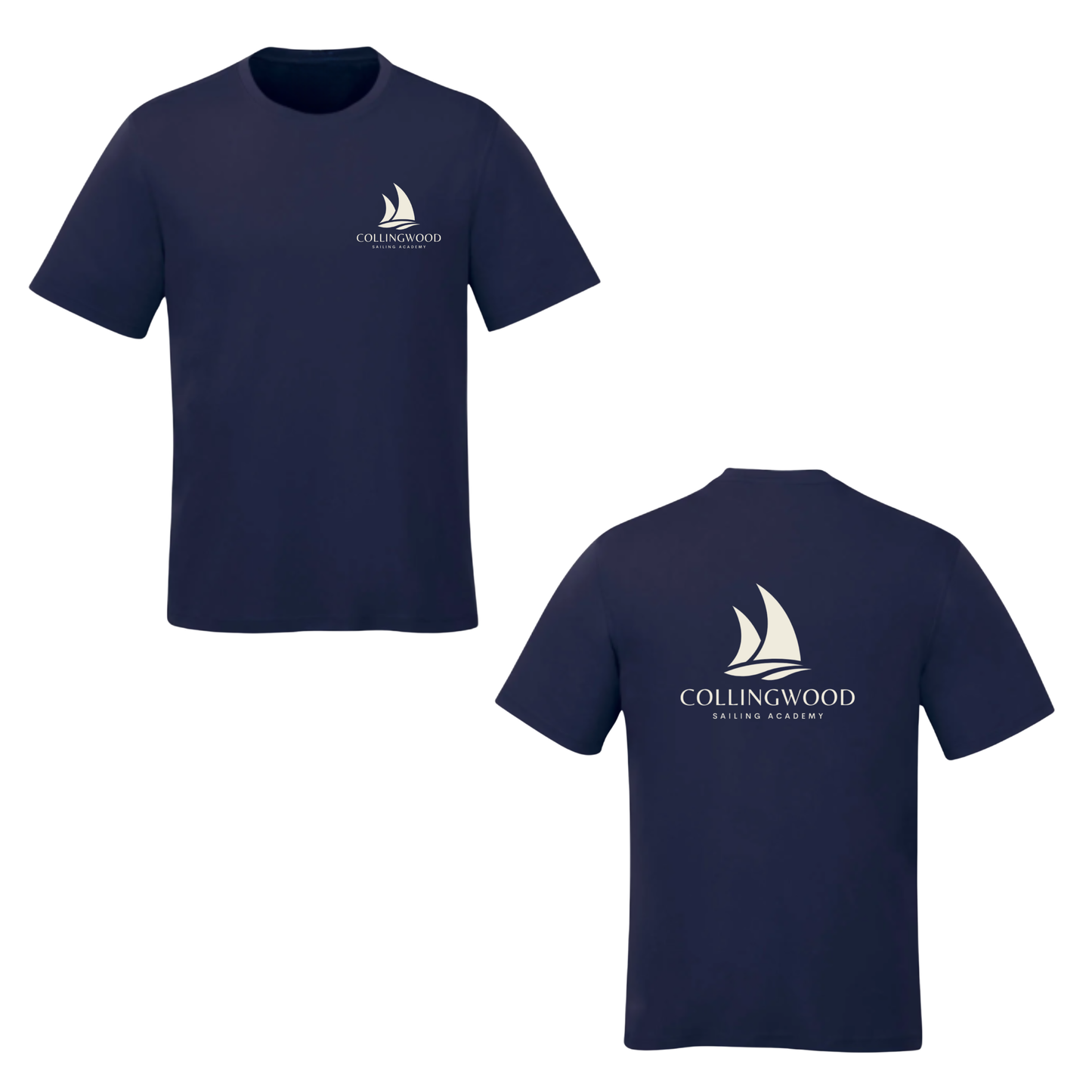 CSA Crewneck Tee  - Navy / White