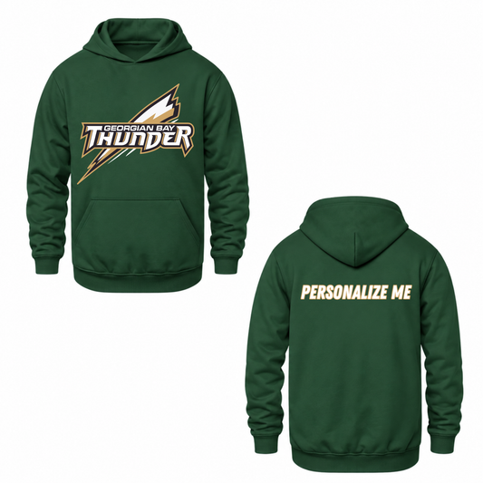 Georgian Bay Thunder Oversize Logo Hooded Sweatshirt - Forest Green / Optional Personalization