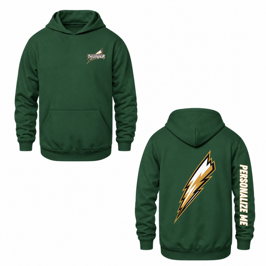 Georgian Bay Thunder Bolt Hooded Sweatshirt - Forest Green / Optional Personalization