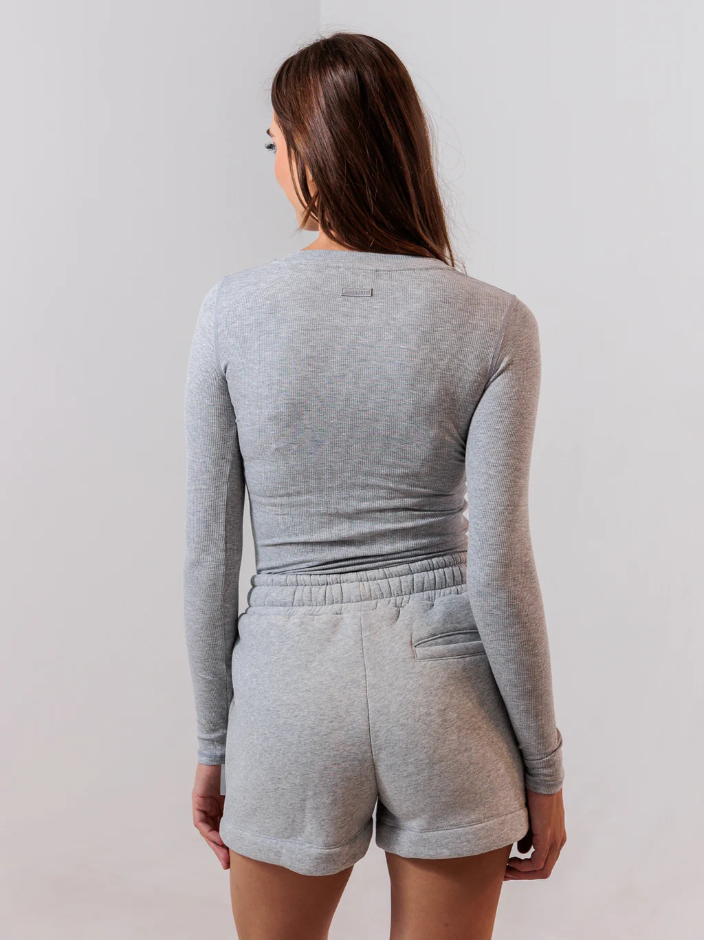 Après Actif Essential Ribbed Long Sleeve - Cloud Grey