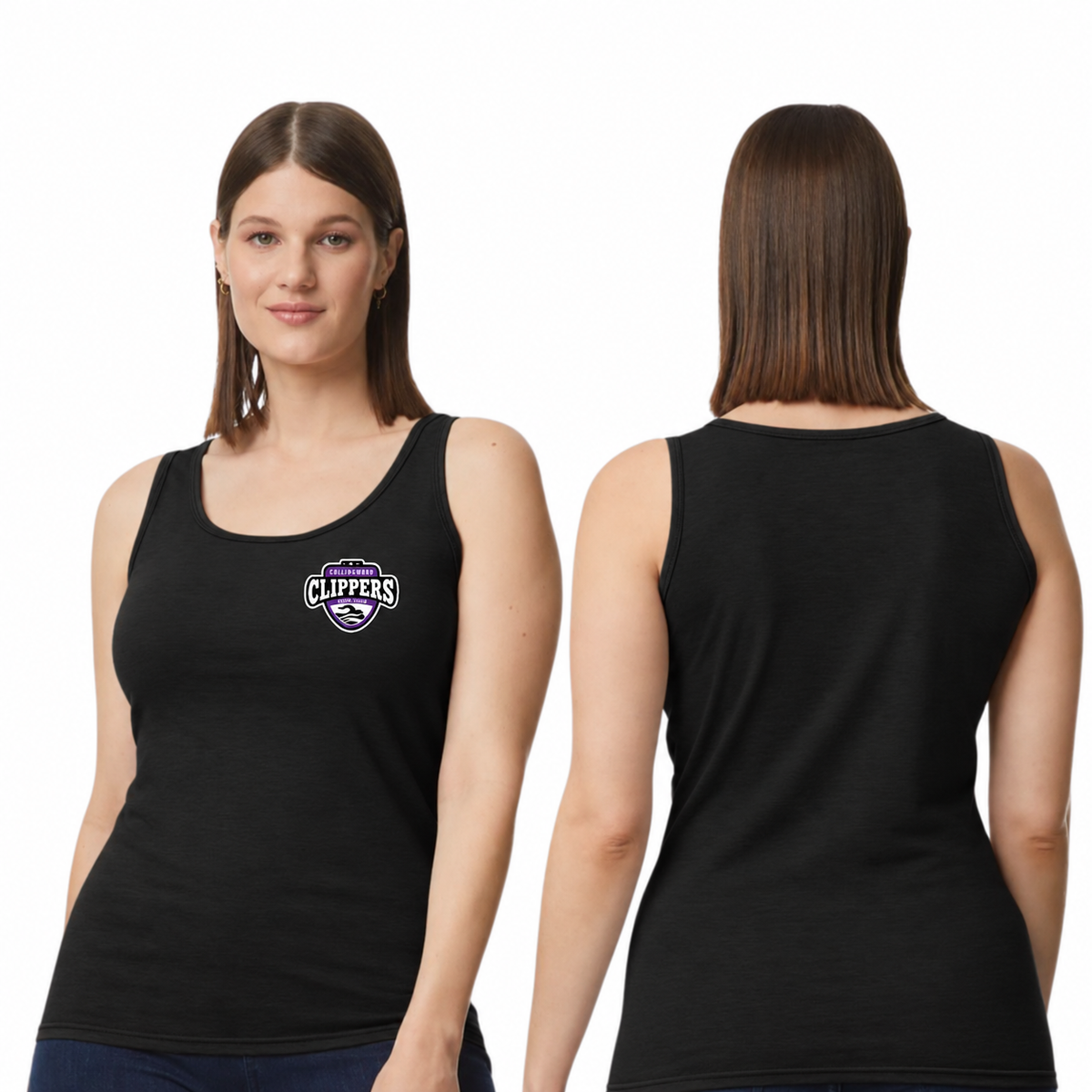 Collingwood Clippers Ladies Tank Top - Black