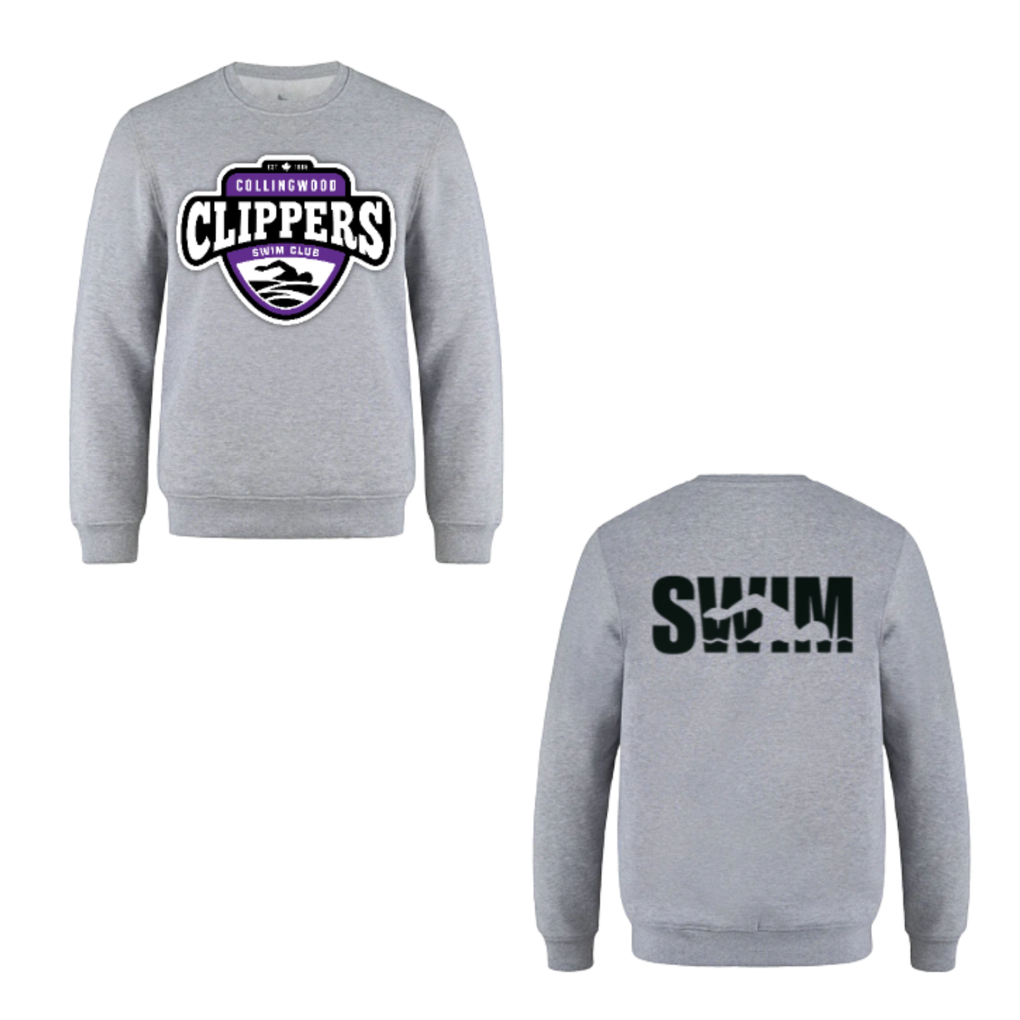 Collingwood Clippers Swimline Crewneck Sweatshirt - Grey / Large Logo