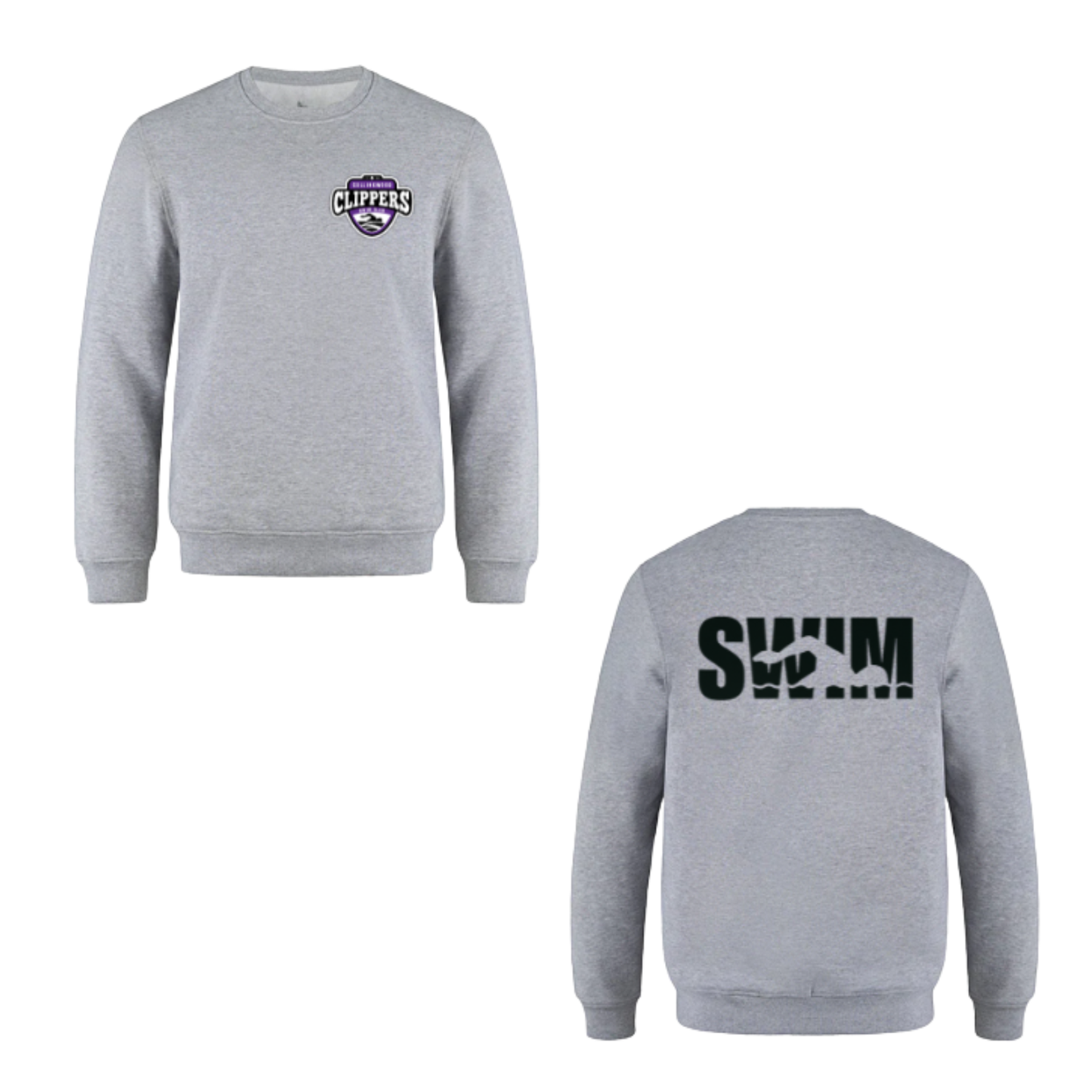Collingwood Clippers Swimline Crewneck Sweatshirt - Grey / Mini Logo