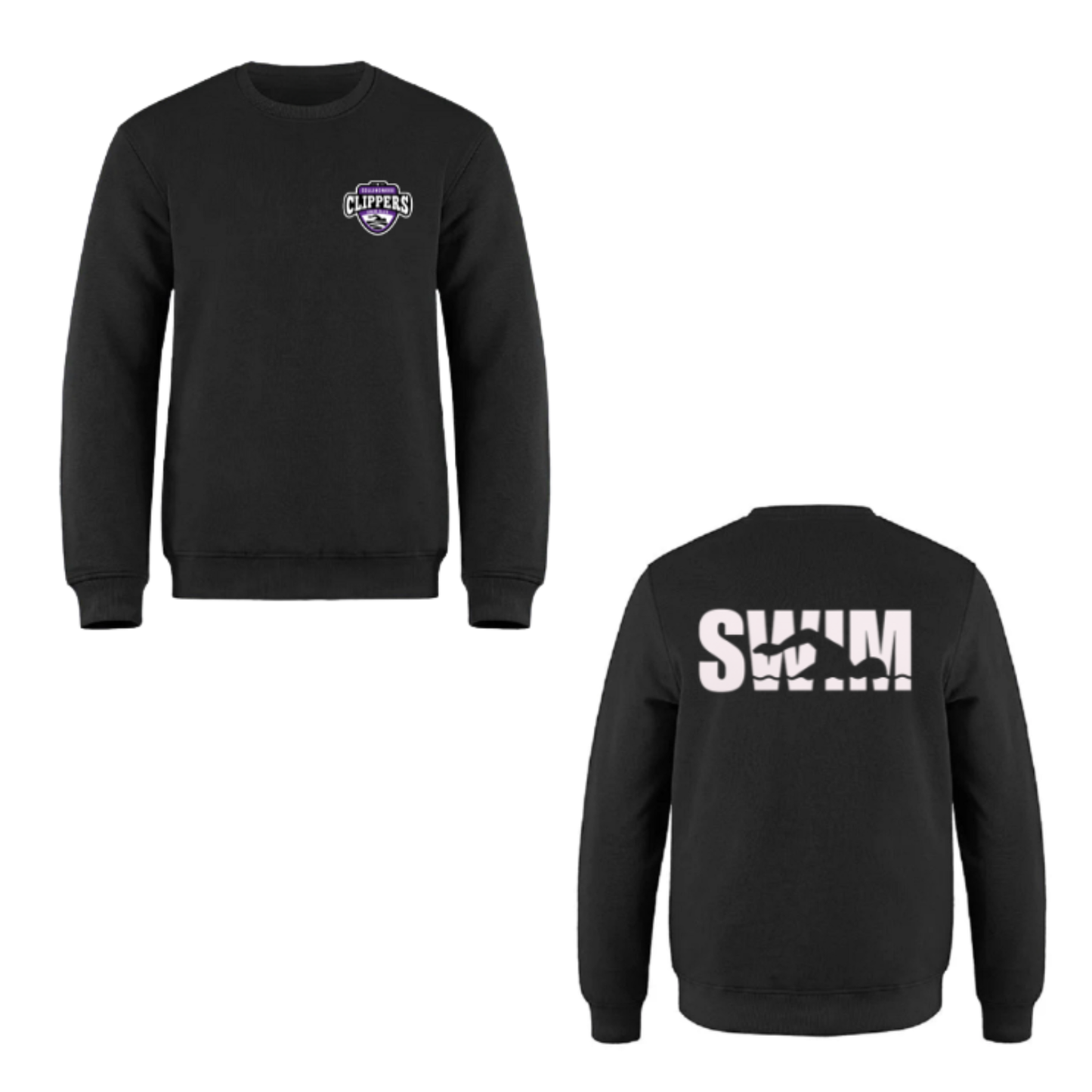 Collingwood Clippers Swimline Crewneck Sweatshirt - Black / Mini Logo