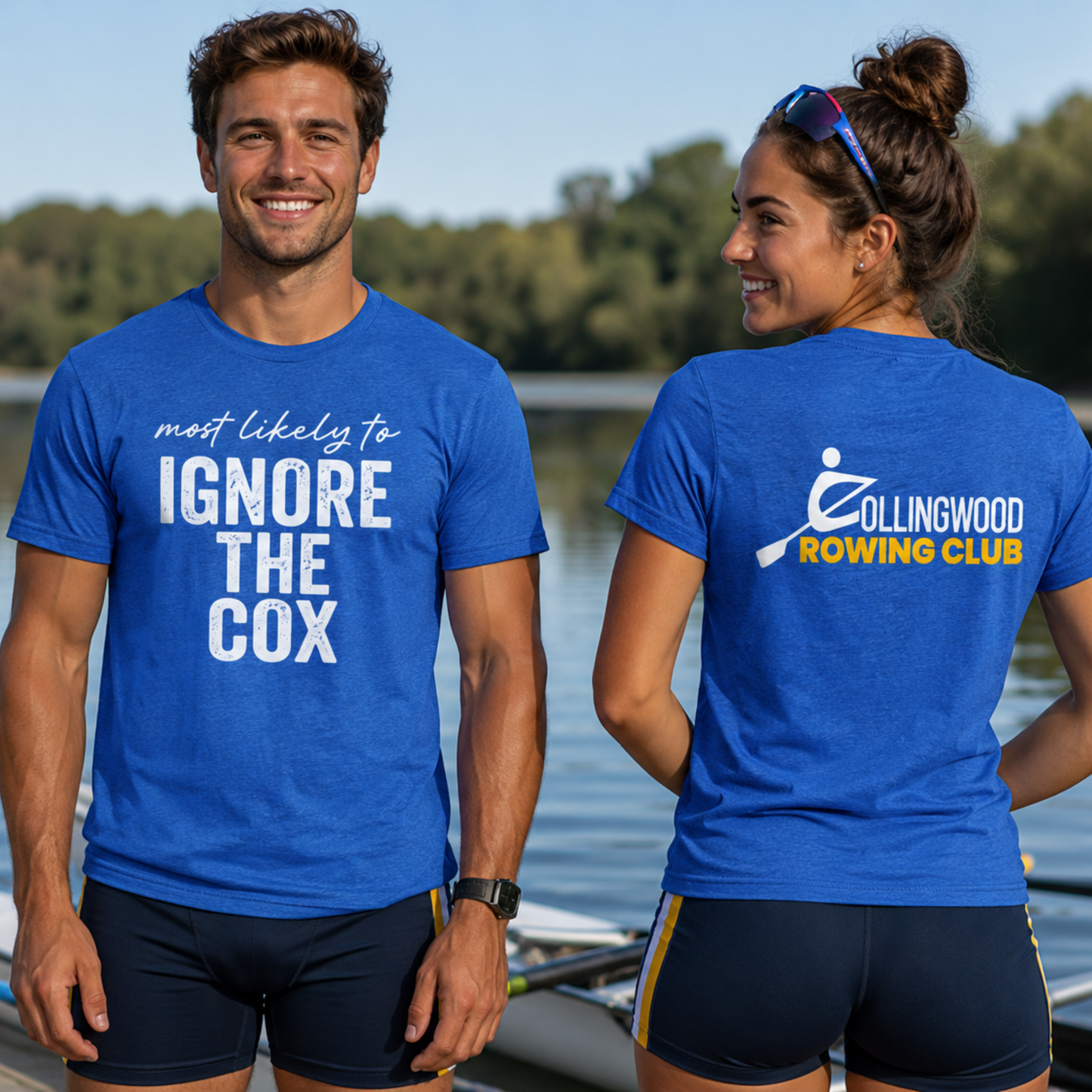 Collingwood Rowing Club Ignore the Cox Unisex Triblend Tee - True Royal