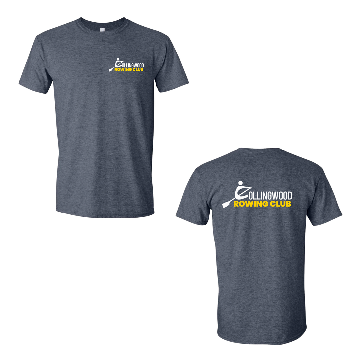Collingwood Rowing Club – Dual Logo T-Shirt - Heather Navy