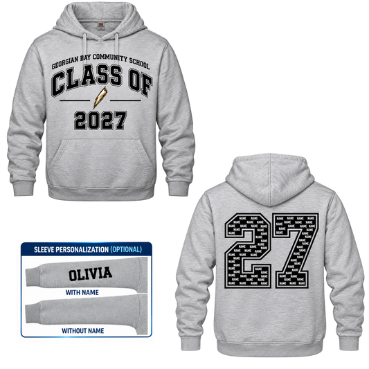 2027 GBCS Graduating Class Hooded Sweatshirt - Athletic Grey