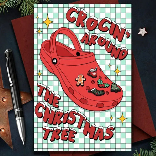 Crocin' Around the Christmas Tree Holiday Card