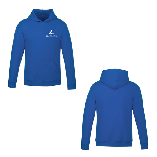 Craigleith White Mini Logo Hooded Sweatshirt - Royal Blue