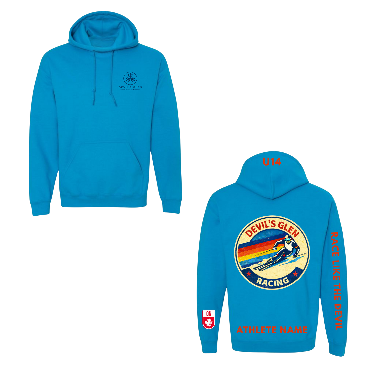Devil's Glen Racing Hooded Sweatshirt - Sapphire Blue