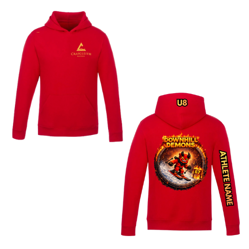 U8 Craigleith Downhill Demons Hooded Sweatshirt - Red