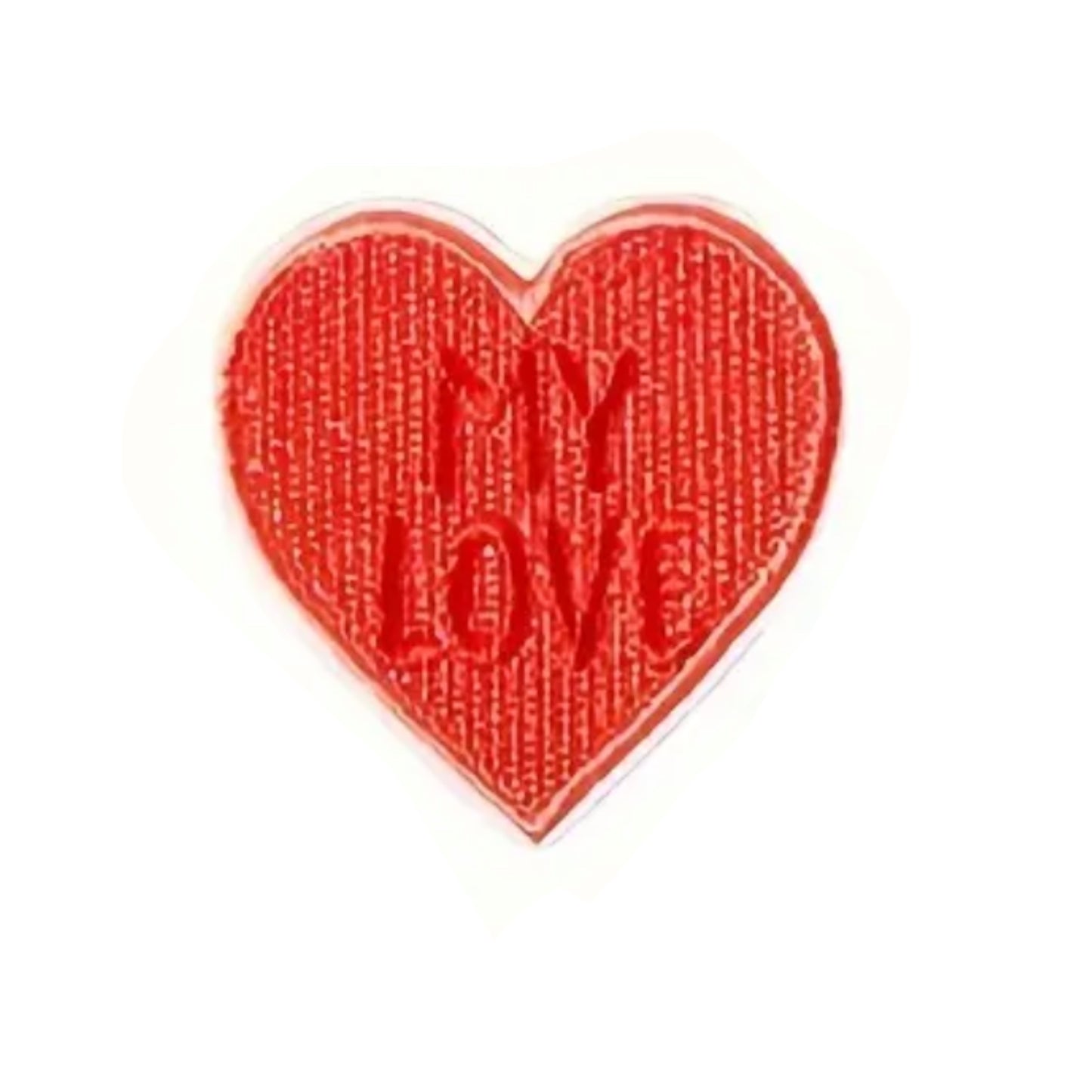 Iron on Patch - Sweet Tarts My Love (5.0 cm x 5.0 cm)