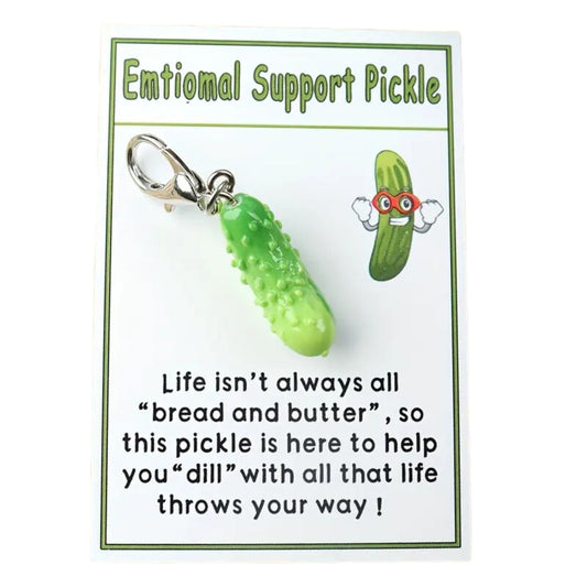 Emotional Support Pickle Keychain