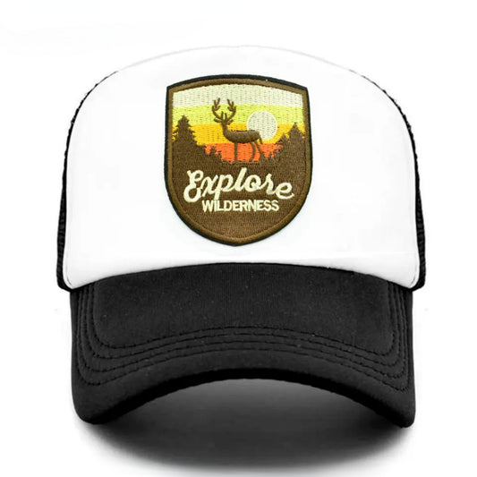Explore Wilderness Snapback Hat - Black