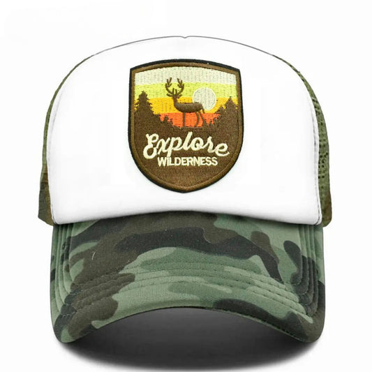 Explore Wilderness Snapback Hat - Camo