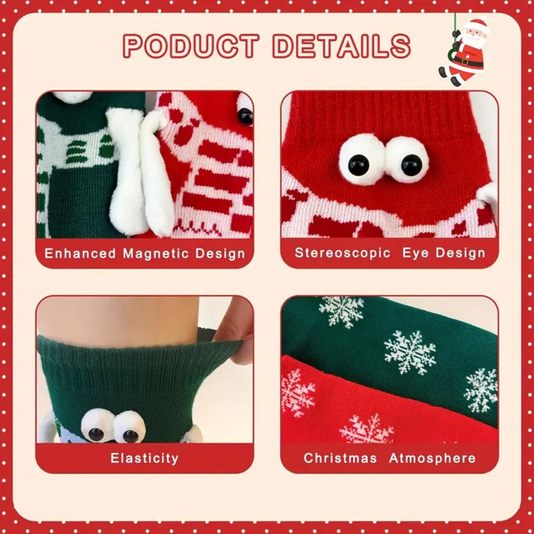 Festive Magnetic Friendship Crew Socks