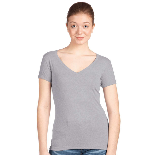 Forever Run Wild - Womens Ideal V-Neck T-Shirt - Heather Grey