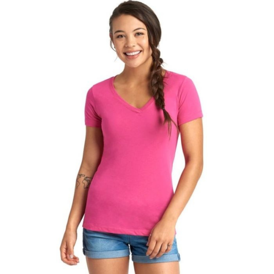 Forever Run Wild - Womens Ideal V-Neck T-Shirt - Raspberry