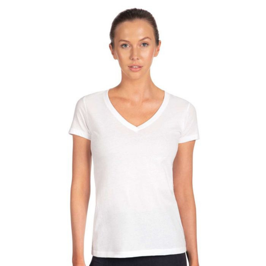 Forever Run Wild - Womens Ideal V-Neck T-Shirt - White