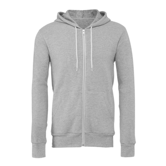 Forever Run Wild -  Unisex Full-Zip Hoodie - Athletic Heather Grey