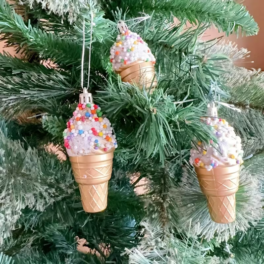 Frosty Cone Christmas Bauble