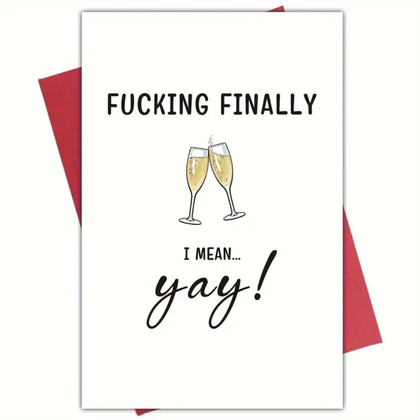 Fucking Finally Wedding Card