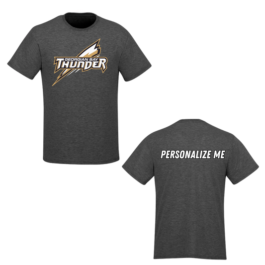 Georgian Bay Thunder Oversize Logo T-Shirt - Charcoal Grey / Optional Personalization