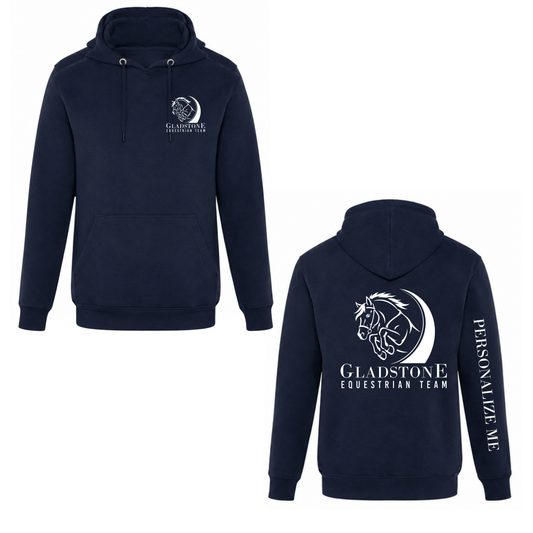 Gladstone Equestrian - Personalized Hooded Sweatshirt - Navy