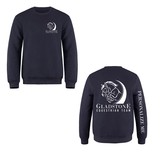 Gladstone Equestrian - Personalized Crewneck Sweatshirt - Navy