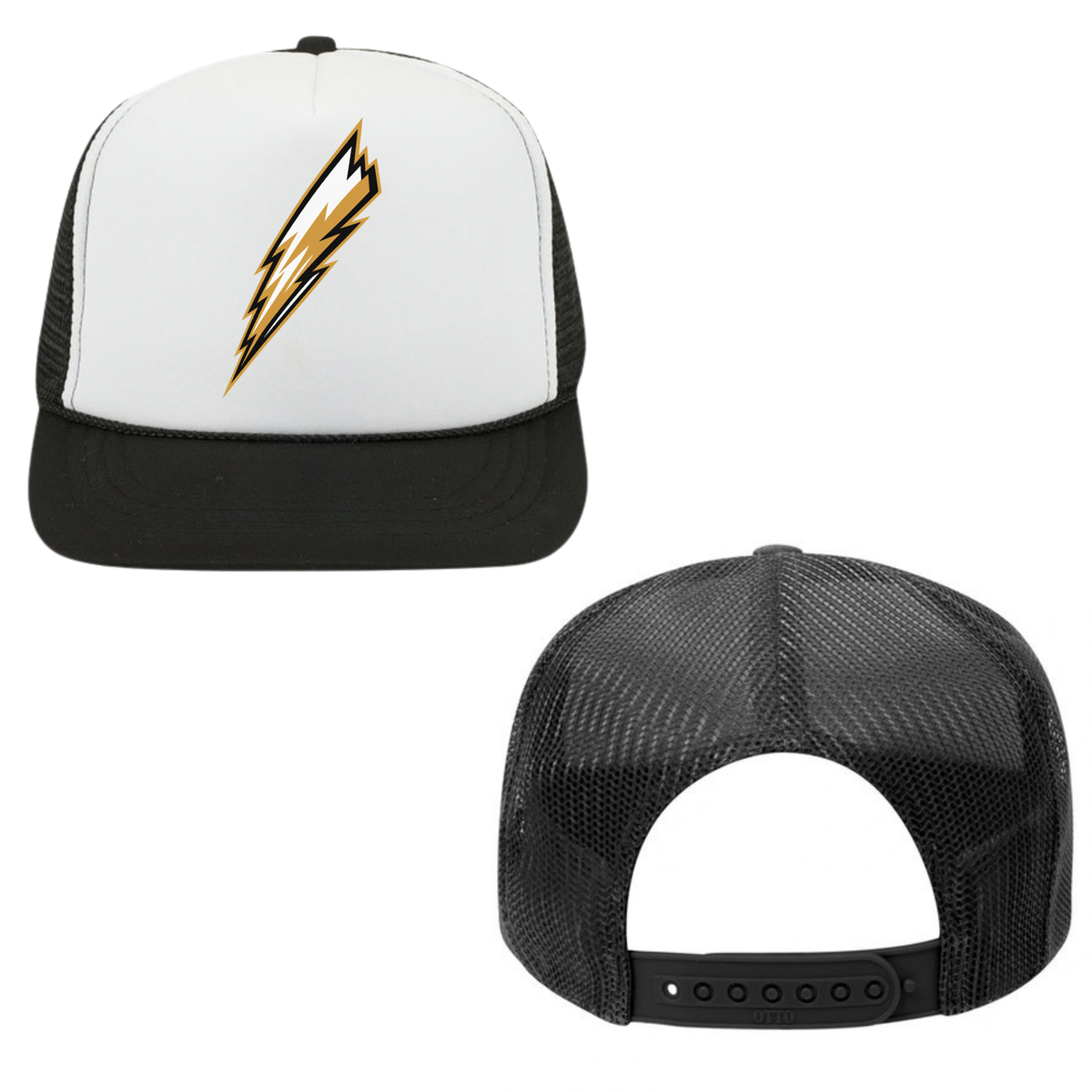 Georgian Bay Thunder Bolt Mesh Back Trucker Hat – Youth & Adult / White / Black