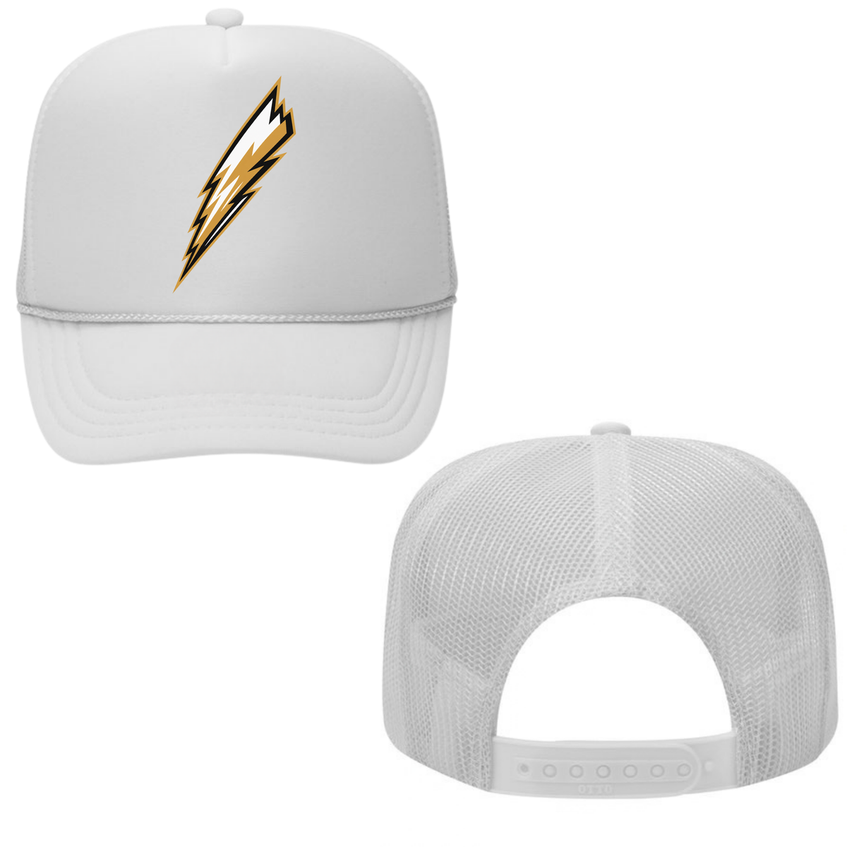 Georgian Bay Thunder Bolt Mesh Back Trucker Hat – Youth & Adult / White