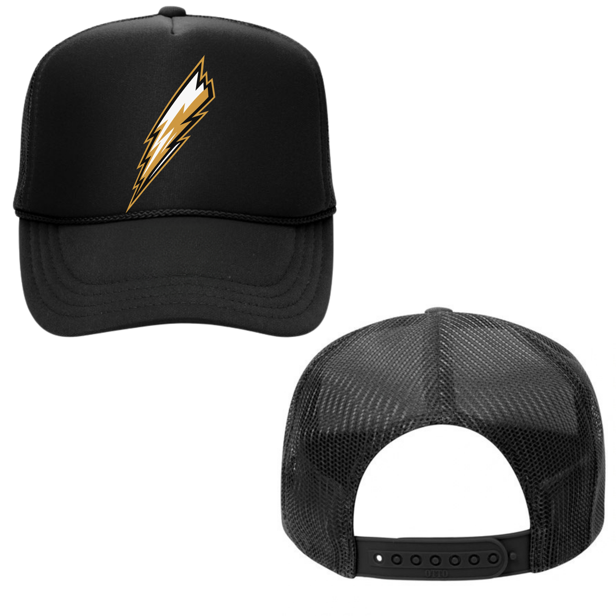 Georgian Bay Thunder Bolt Mesh Back Trucker Hat – Youth & Adult / Black