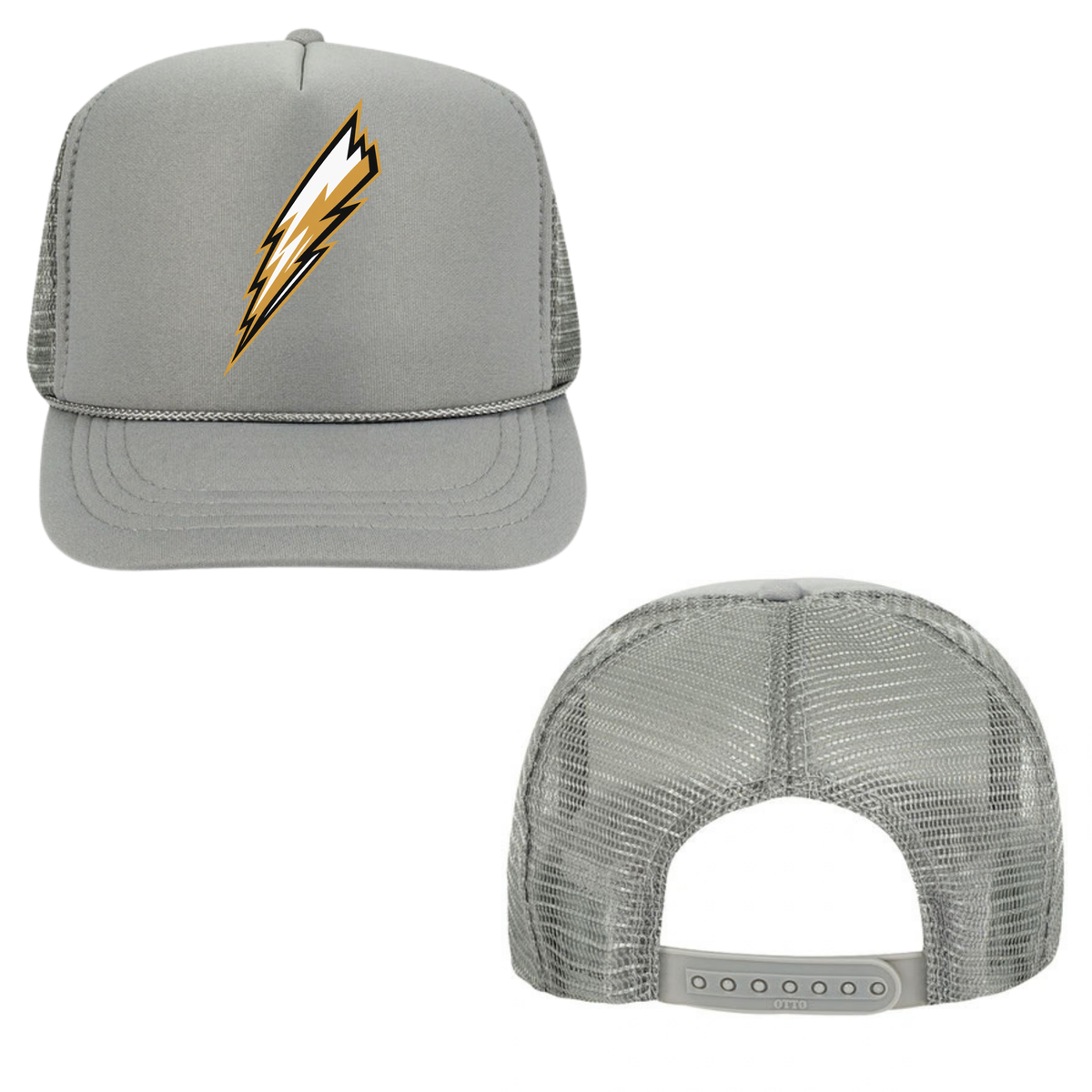 Georgian Bay Thunder Bolt Mesh Back Trucker Hat – Youth & Adult / Grey