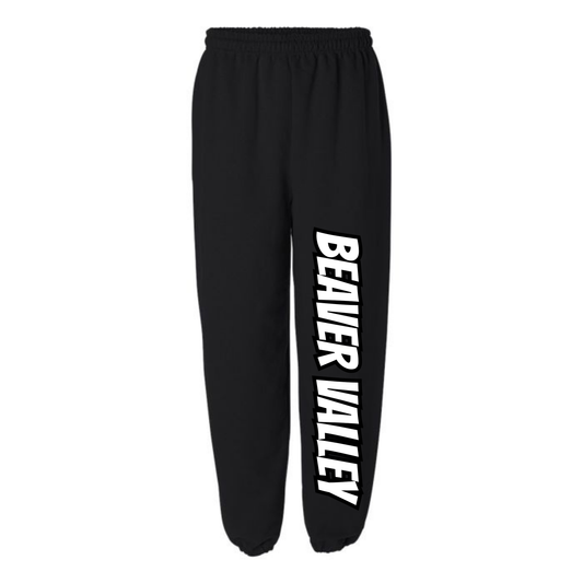 BVCS Joggers - White Graffiti - Black