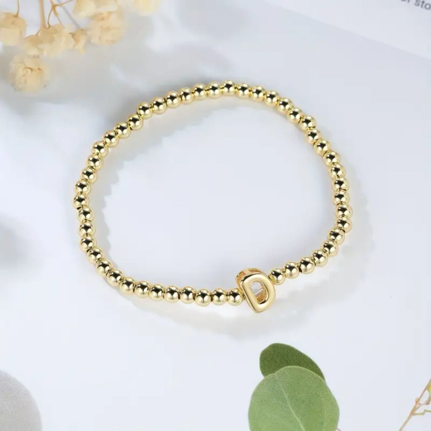 Golden Bubble Letter Bracelet