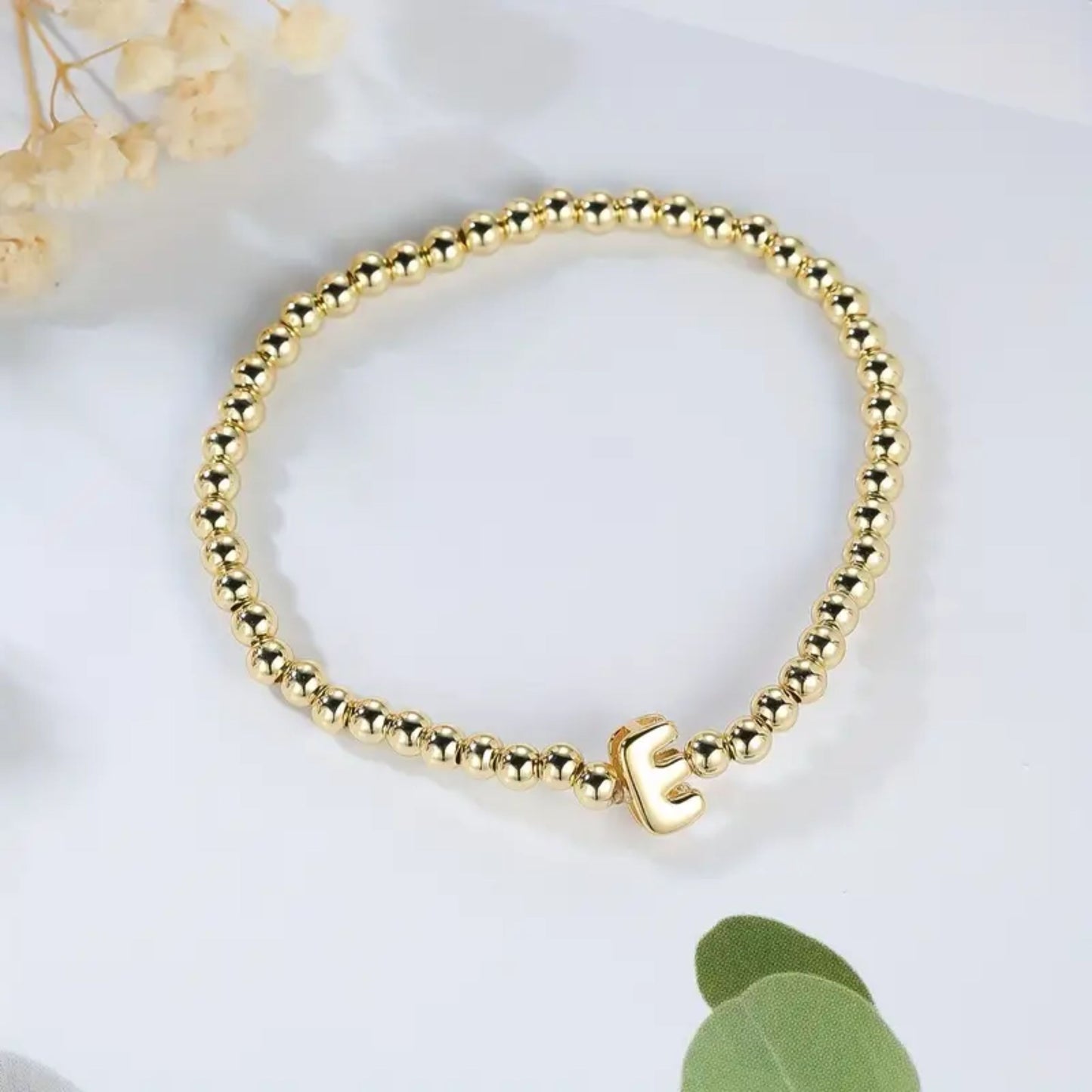 Golden Bubble Letter Bracelet