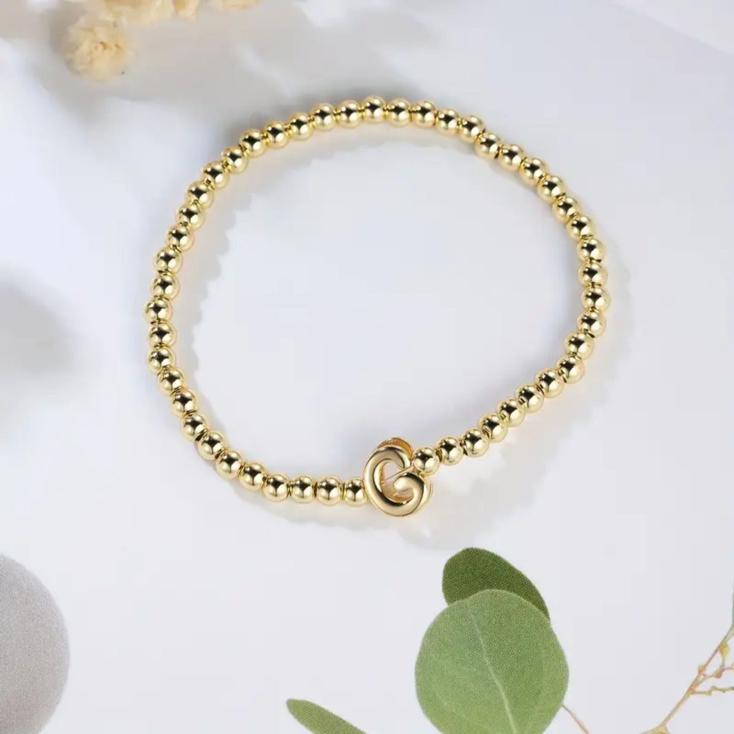 Golden Bubble Letter Bracelet