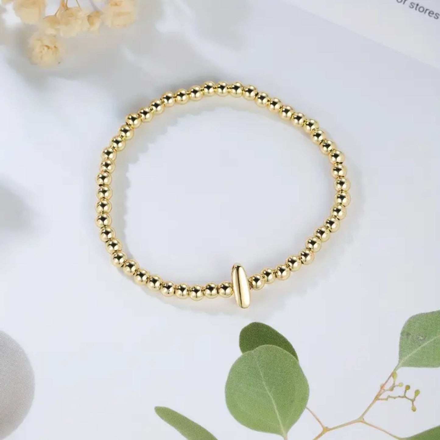 Golden Bubble Letter Bracelet