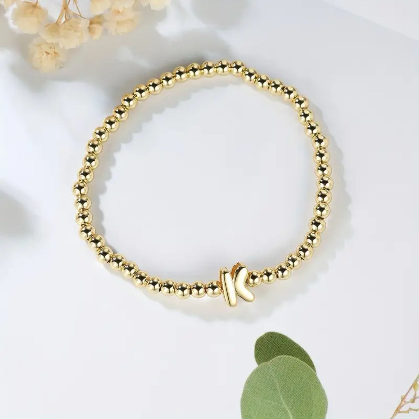Golden Bubble Letter Bracelet