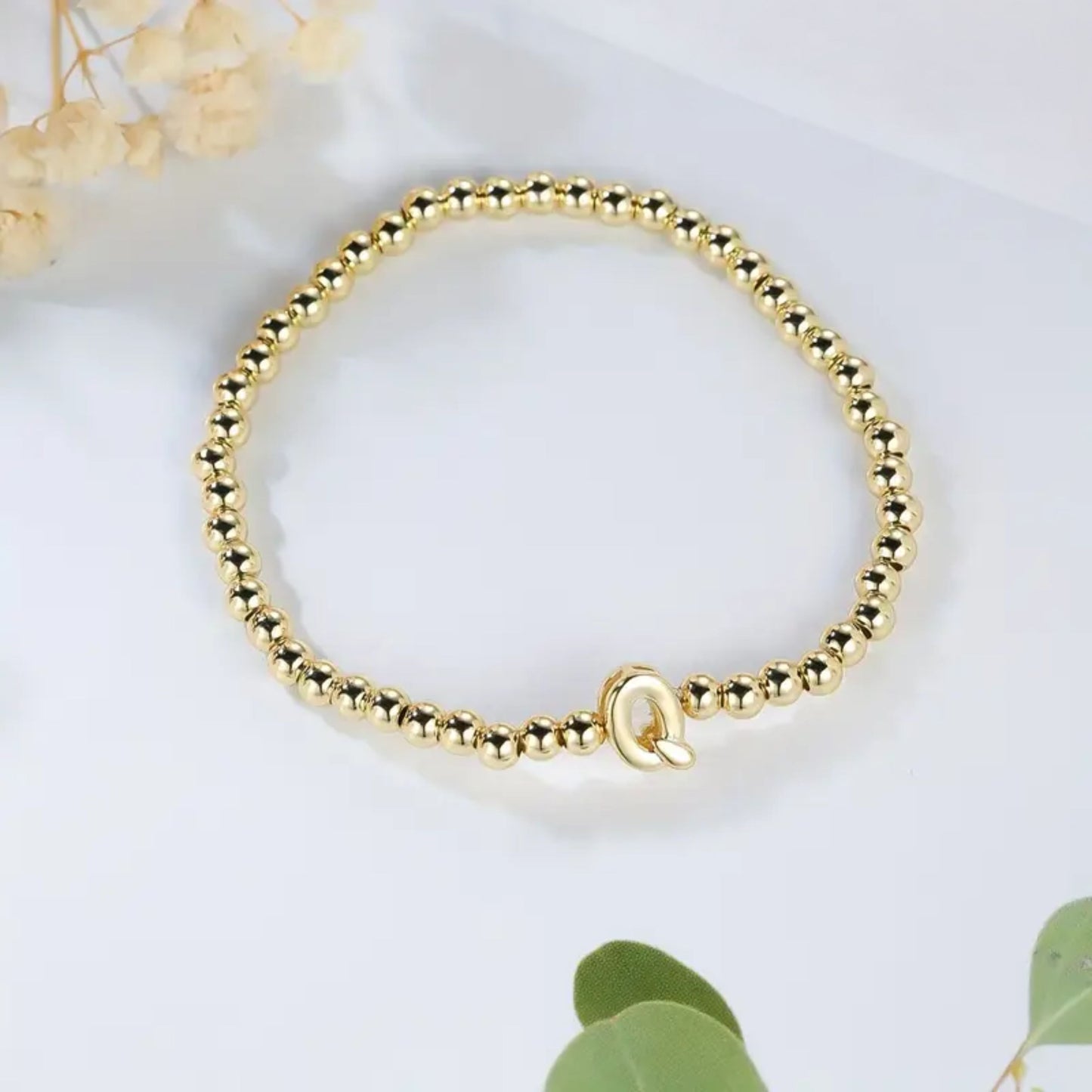 Golden Bubble Letter Bracelet